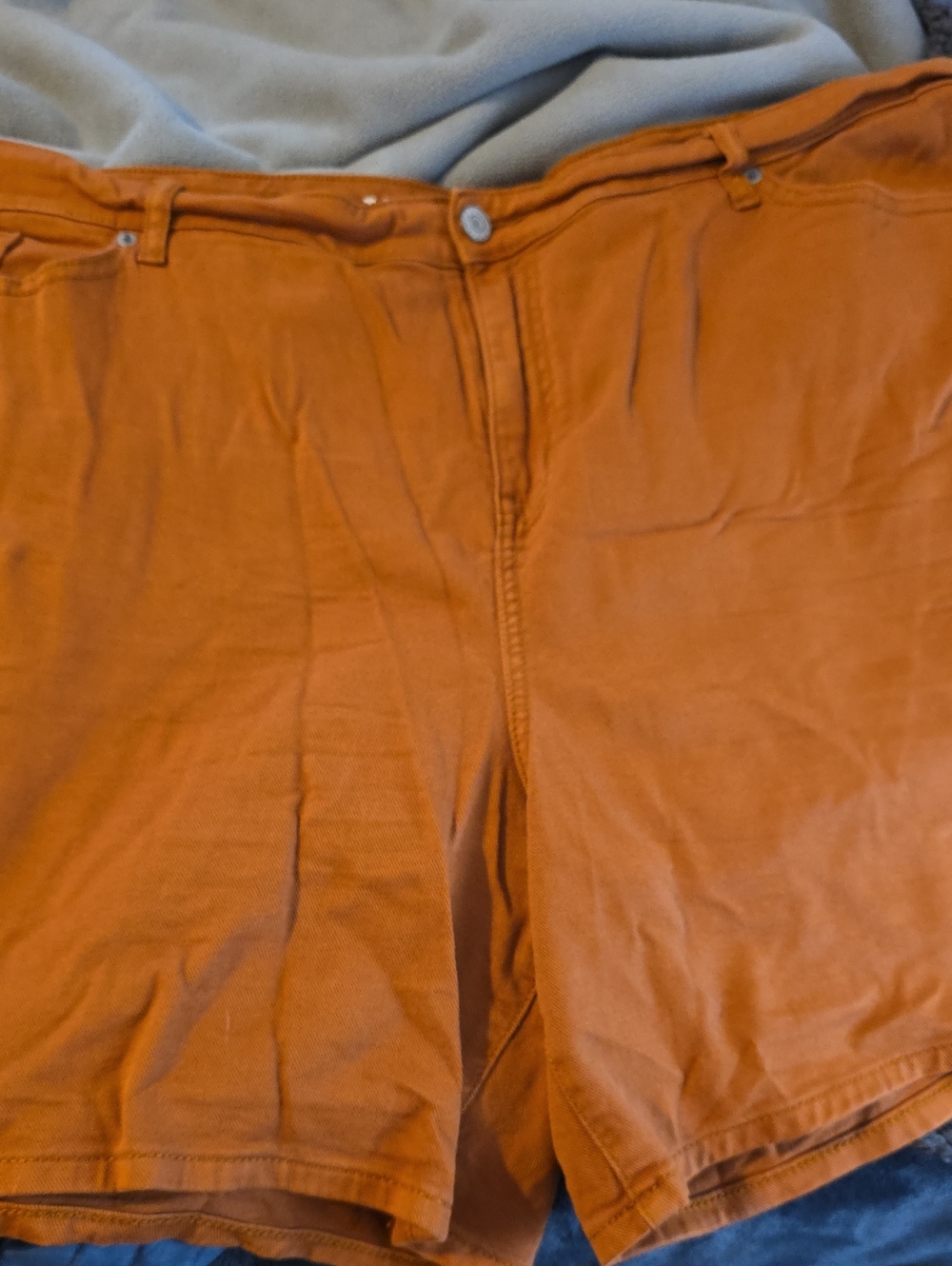 Women's Orange Casual Shorts
